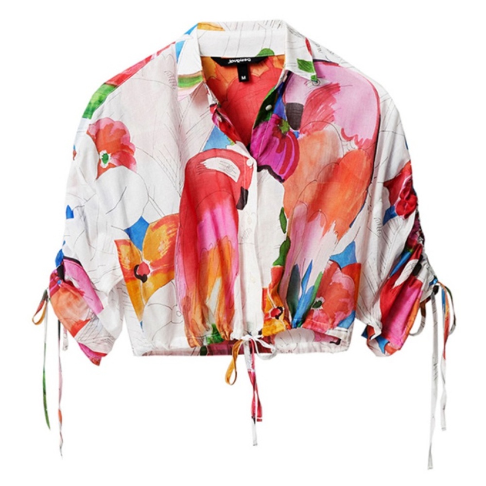 Desigual Tropical Women's cropped Shirt